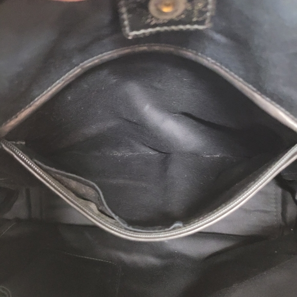 Yves Saint Laurent YSL Tote Bag Y-Mail Patent Leather Black also RARE keyring - Picture 9 of 16